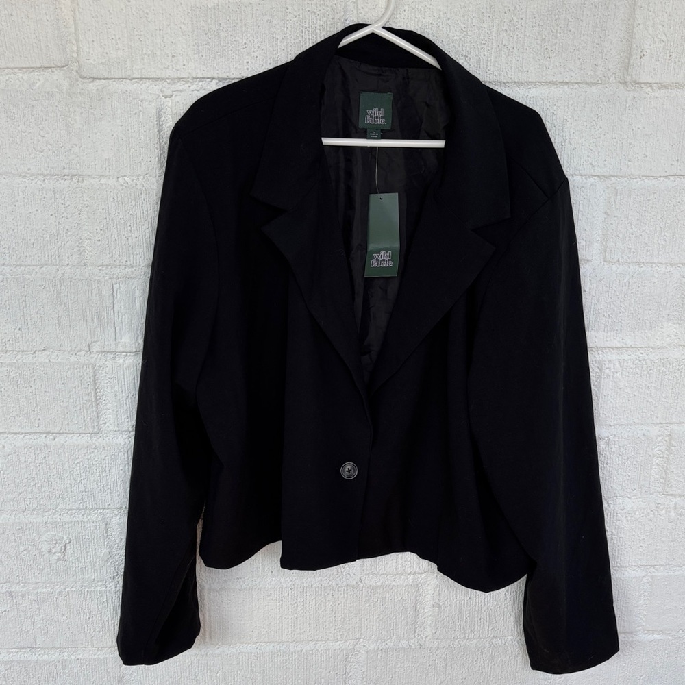 Wild Fable One Button Black Blazer Jacket sz 2X